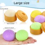 Colorful Dumpling Squishes Stress Balls Fidget Sensory Toys Simulation Food Squishies Bun with Steamer Squeeze Dough Ball Gifts