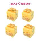 Squishy Square Cheese Squeeze Toys Slow Rebound Push Stress Relief Sensory Toy Soft Butter Cheese Fidget Toy Christmas Present